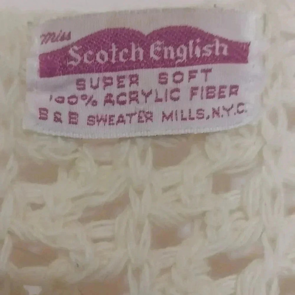 Vintage Miss Scotch English Open Sweater Vest, Size M - Picture 3 of 3